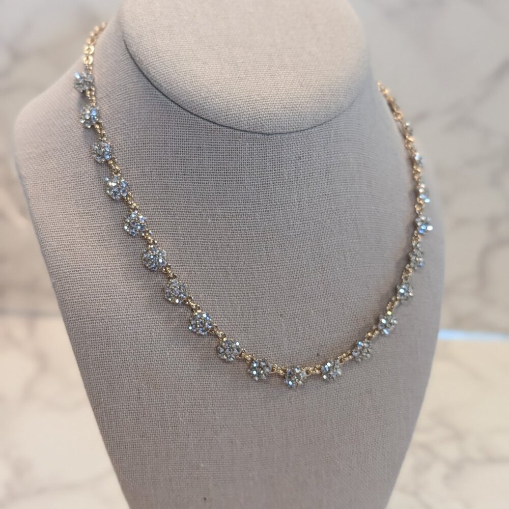 J.Crew Factory Crystal Flower Necklace